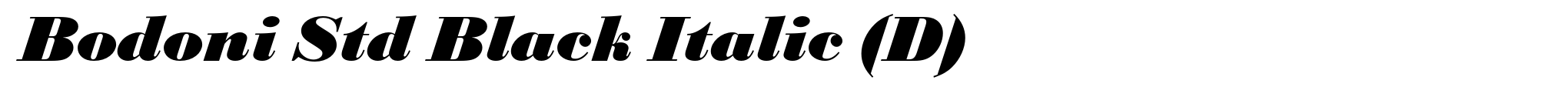 Bodoni Std Black Italic (D) image